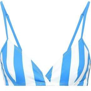 The Brigitte Striped Triangle Bikini Top