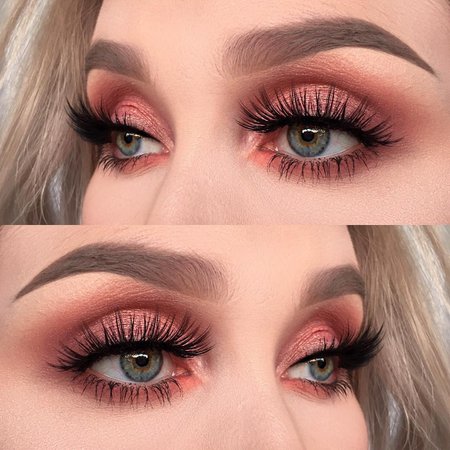 helenesjostedt sur Instagram : I used @toofaced sweet Peach palette ( shadows: candied peach, Bellini and a tiny bit of delectable) | @shophudabeauty lashes in lana |…