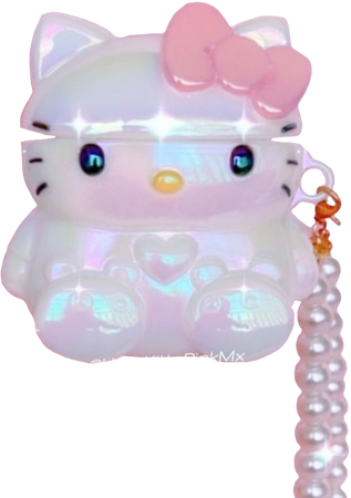 hello kitty airpods case with pearl bracelet strap