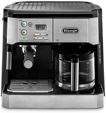 De'Longhi All-in-One Pump Espresso and 10 Cup Drip Coffee Machine with 24H Programmable Timer, Auto-Off Function, Silver/Black (BCO430): Amazon.ca: Home & Kitchen