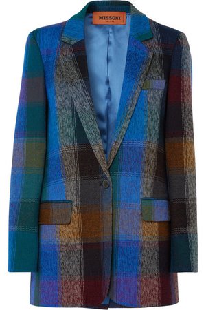 Missoni | Checked wool-blend blazer | NET-A-PORTER.COM