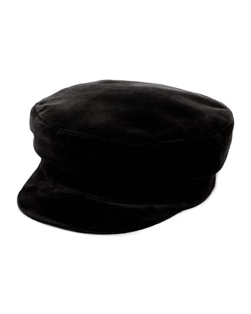 Janessa Leone Mattie Velvet Newsboy Hat