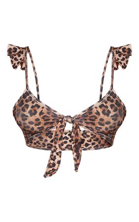 leopard bikini top