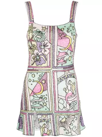 Oceanus sequin-embellished Mini Dress - Farfetch