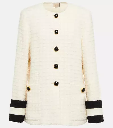 Tweed Jacket in White - Gucci | Mytheresa