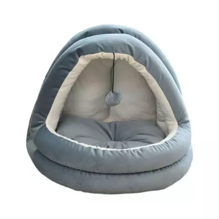 Cat Bed Washable Semi Enclosed Cat House for Cats or Small Dogs Kitty Rabbit L Dark Blue - Walmart.com