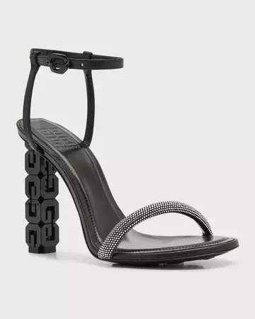 Givenchy G Cube Crystal Ankle-Strap Sandals | Neiman Marcus