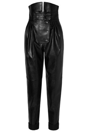 Maison Margiela | Pantalon fuselé en cuir synthétique à ceintures | NET-A-PORTER.COM