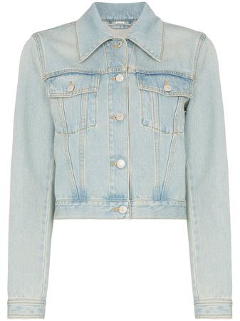 Gucci Embroidered Tiger Cropped Denim Jacket Ss19 | Farfetch.com