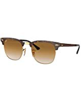 Amazon.com: Ray Ban RB3016 CLUBMASTER 990/9J 49M Shiny Red/Havana/Green Flash Gradient Sunglasses For Men For Women: Clothing