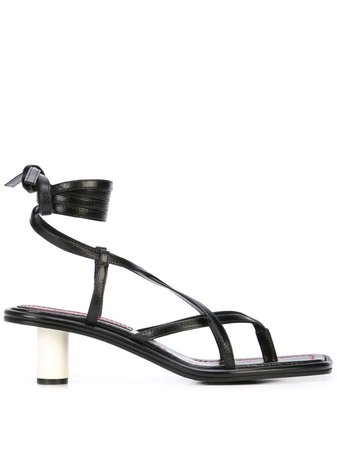 Black Proenza Schouler Strappy Mid Heel Sandals | Farfetch.com