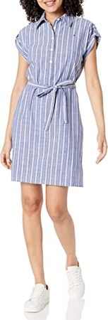 Tommy Hilfiger Women’s Shirt Dress – Chambray Tie Waist Dress at Amazon Women’s Clothing store