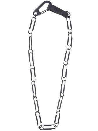 Black Off-White paperclip-link necklace - Farfetch
