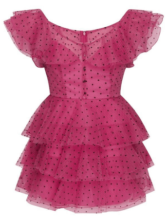 pink dots dress