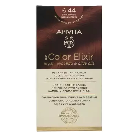 APIVITA My Color Elixir Βαφή Μαλλιών 6.44 Ξανθό Σκούρο Έντονο Χάλκινο 50ml & 75ml | PharmacyDiscount.gr
