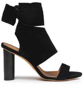 Ditta Bow-detailed Suede Sandals
