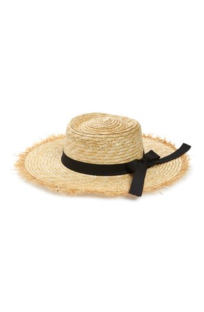 Something Navy Frayed Edge Straw Boater Hat (Nordstrom Exclusive) | Nordstrom