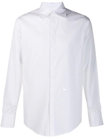 Dsquared2 Tailored Concealed Buttoned Shirt S74DM0302S44131 White | Farfetch