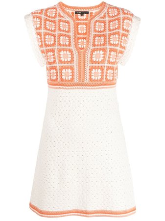 Maje Roby Crochet Mini Dress - Farfetch