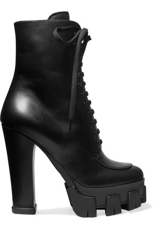 Prada | 130 leather ankle boots | NET-A-PORTER.COM