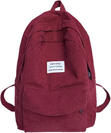 Amazon.com: Hoce Corduroy Backpack Purse Rucksack Daypack with Anti-theft Back Pocket for Women Girls, Claret : Clothing, Shoes & Jewelry