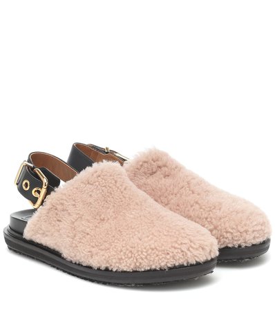 MARNI Fussbett shearling slippers