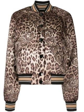 Dolce & Gabbana Leopard Print Bomber Jacket - Farfetch