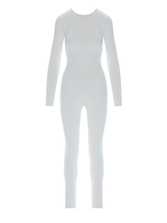 white jumpsuit