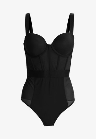 DKNY womens Sheers Cupped Strapless Bodysuit