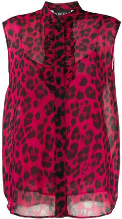 sleeveless leopard print top