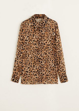 Leopard print shirt - Women | MANGO USA