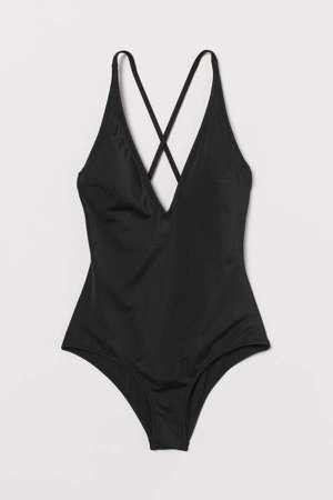 V-neck Swimsuit - Black