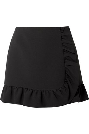 MIU MIU Ruffled cady wrap mini skirt