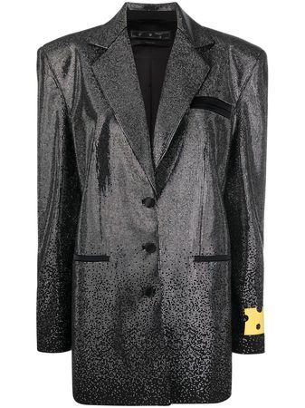 Off-White Bling Embellished single-breasted Blazer - Farfetch