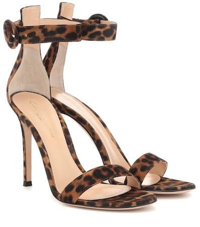 Portofino 85 leopard-print sandals
