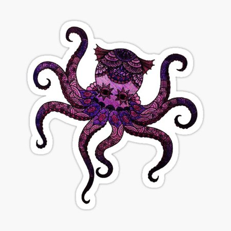 purple octopus sticker - Google Search