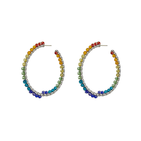 JESSICABUURMAN – TAIFA Mixed-Color Ring Earrings - Pair