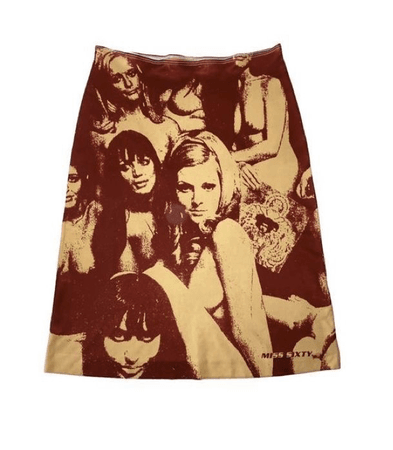 60s print skirt