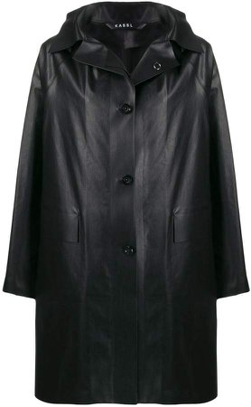Kassl Editions leather-effect raincoat
