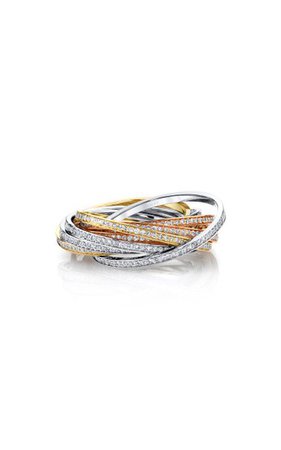 18k Gold Mixed Diamond Rolling Orbit Ring By Shay | Moda Operandi