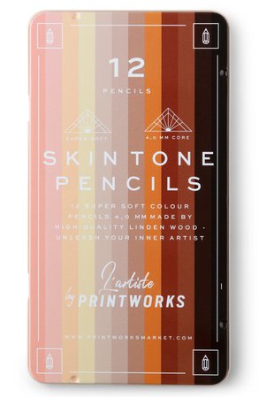 PRINTWORKS 12-Piece Skin Tone Color Pencil Set | Nordstrom