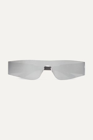 Silver Square-frame acetate mirrored sunglasses | Balenciaga | NET-A-PORTER