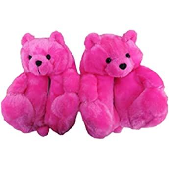 Amazon.com | Teddy Bears Slippers for Women, Cute Animal Slippers, Fuzzy All Inclusive House Slippers, Plush Home Indoor Winter Warm Shoes, Big Cartoon Bear Slides Bedroom Shoes for Women Men Holiday Birthday Gifts | Slippers