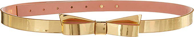 Amazon.com: Kate Spade New York Women's 19 mm Classic Bow Belt Gold XL: Clothing