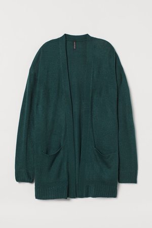Knit Cardigan - Emerald green - Ladies | H&M CA