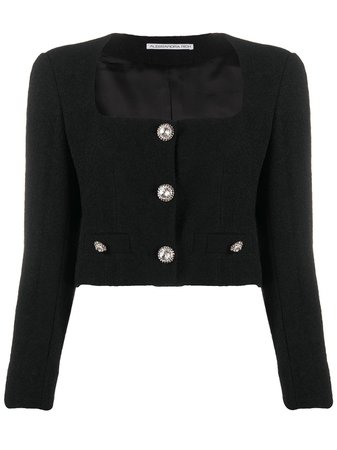 Alessandra Rich Cropped Bouclé Jacket Ss20 | Farfetch.com