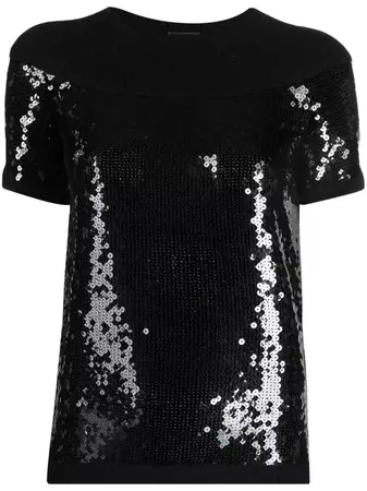 CHANEL Pre-Owned 2008 Sequinned Cashmere Knitted Top - Farfetch