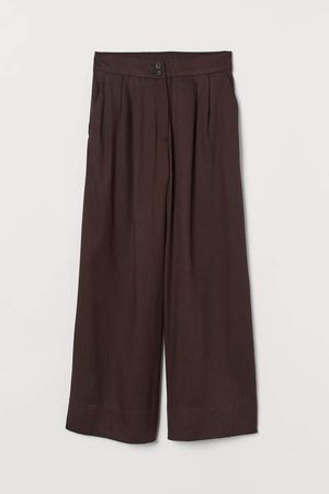 Ankle-length Pants - Brown