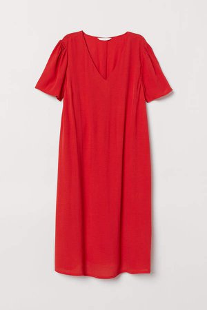MAMA Creped Dress - Red
