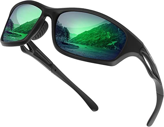 Amazon.com: Duduma Polarized Sports Sunglasses for Men Women Running Cycling Fishing Golf Driving Shades Sun Glasses Tr90 (black matte frame with Green lens) : Clothing, Shoes & Jewelry